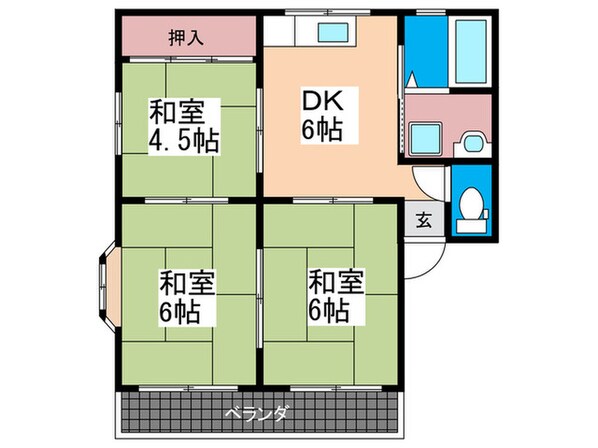 セジュ－ルヤマダＣ棟の物件間取画像